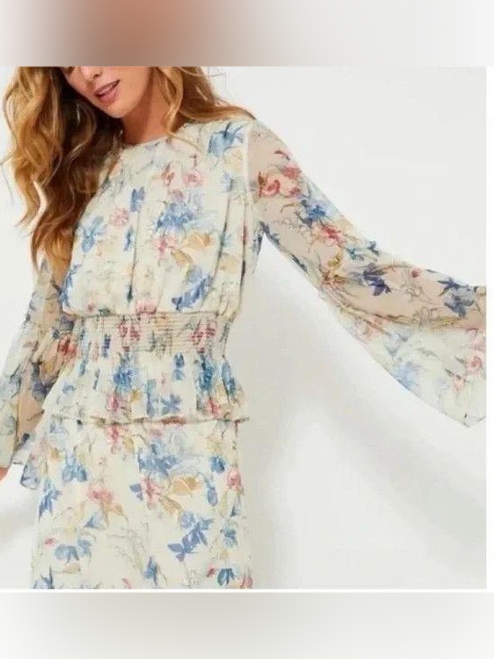 NWT TUCKERNUCK Lily of the Valley Jennie Blouse in Snowberry Floral